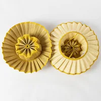 USPOP Fashionable foldable pleated straw hat with large brim waterproof Straw sun hat 2 size available - Image 4