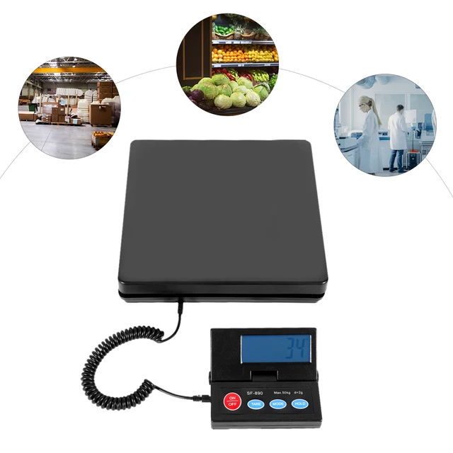 Bilancia elettronica Capacità 50 kg Display digitale ad alta precisione Nero 6