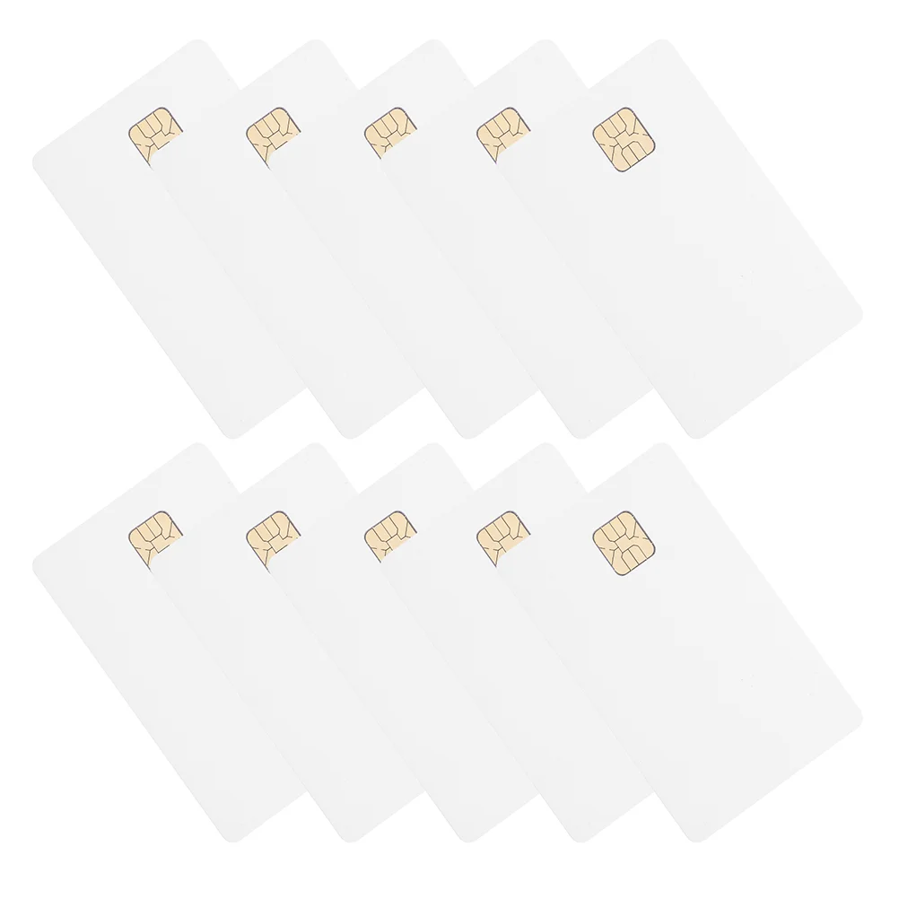15 Pcs Blank Credit Cards Pvc Programmable Coin Ic Tag Copper White with Chip Smart