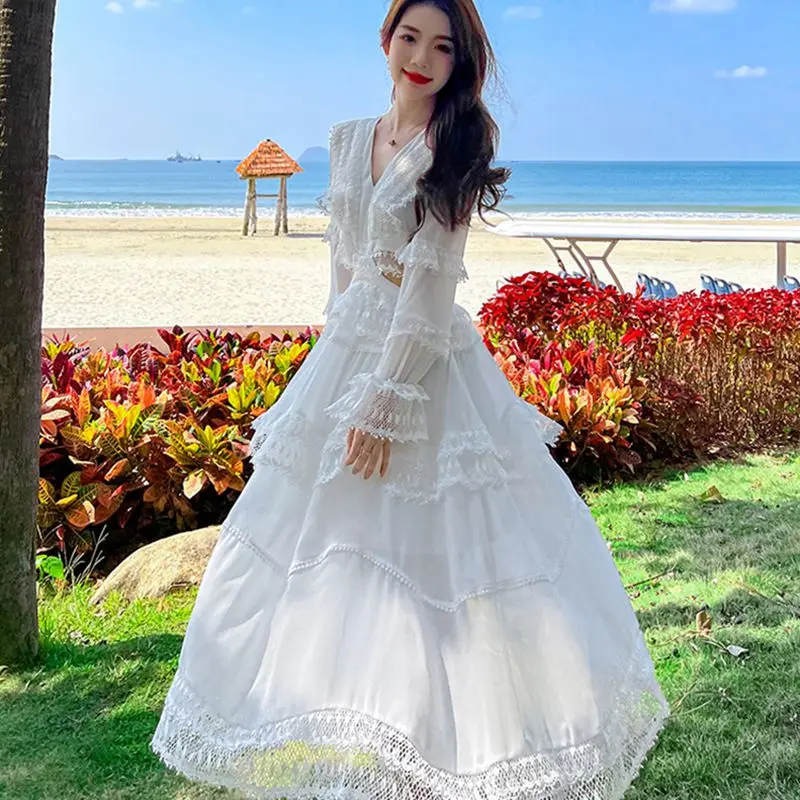 

2023 Women's Dress Summer New Pattern Advanced Sense Backless Sexy Seaside Loose and Comfortable Free Shipping