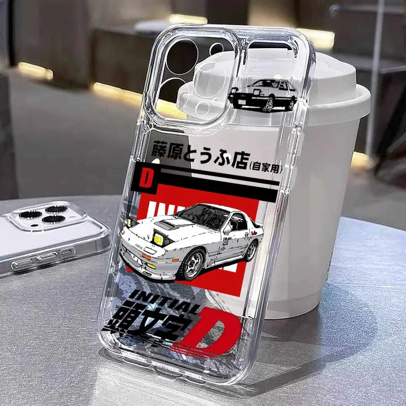 Initial D Car Race Transparent Silicone Phone Case