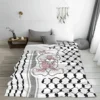 Tatreez Flannel Blanket Kufiya Keffiyeh Pattern Creative Throw Blankets for Home Hotel Sofa 125*100cm 2