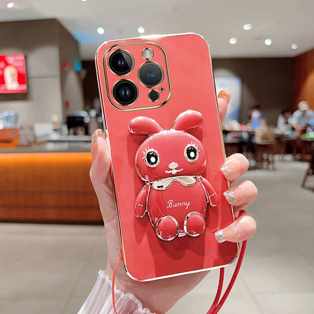 Handyhülle Mit Klappbarem Hasenhalter Und Galvanisierung_voghion.com