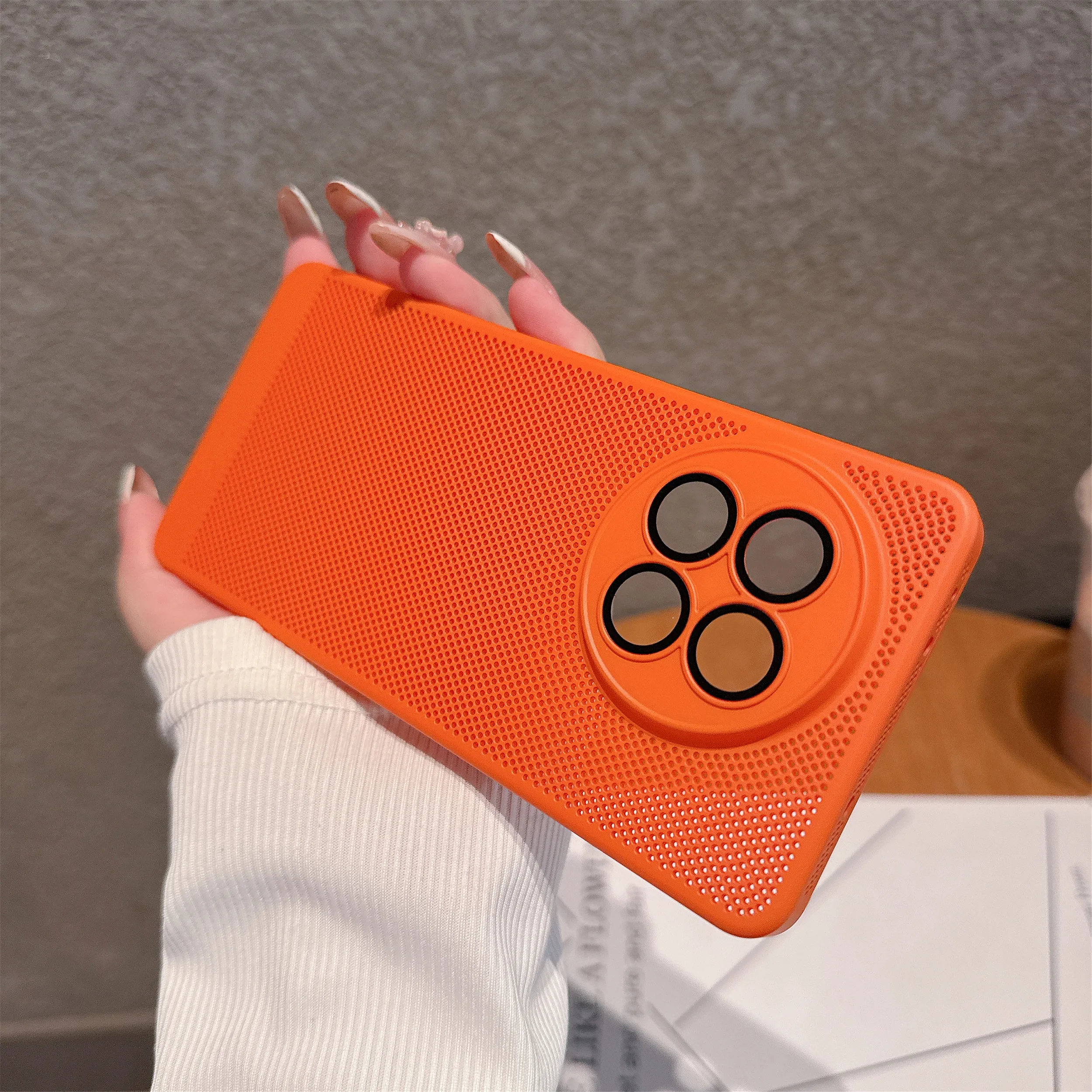 Breathable Honeycomb Mesh Shockproof Case with Glass Lens Protection