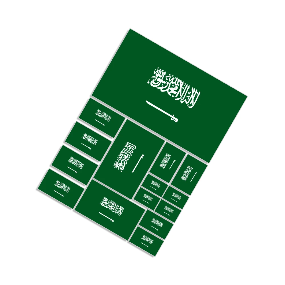 Flag Vinyl Stickers Set - Spain, Poland, Israel, Palestine, Japan, UK, France - for Car, Mirror, Motorcycle, or Laptop