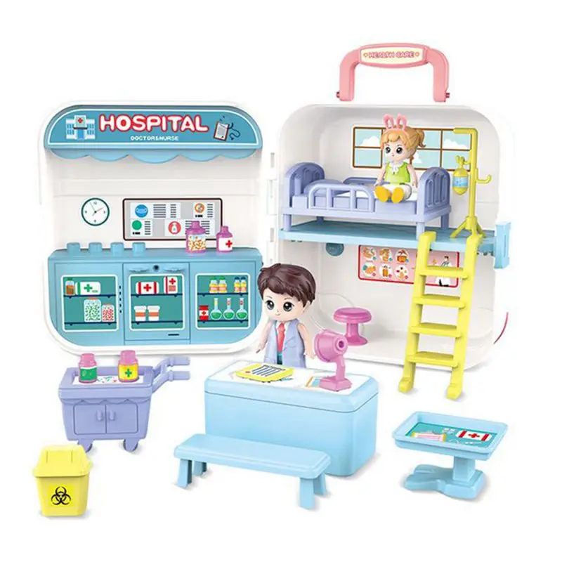

Hot Funny Music Trauel Case Box Medical Chest The First-Aid Station Mode Hospital Kids Toys Educational Things For Doctor Game