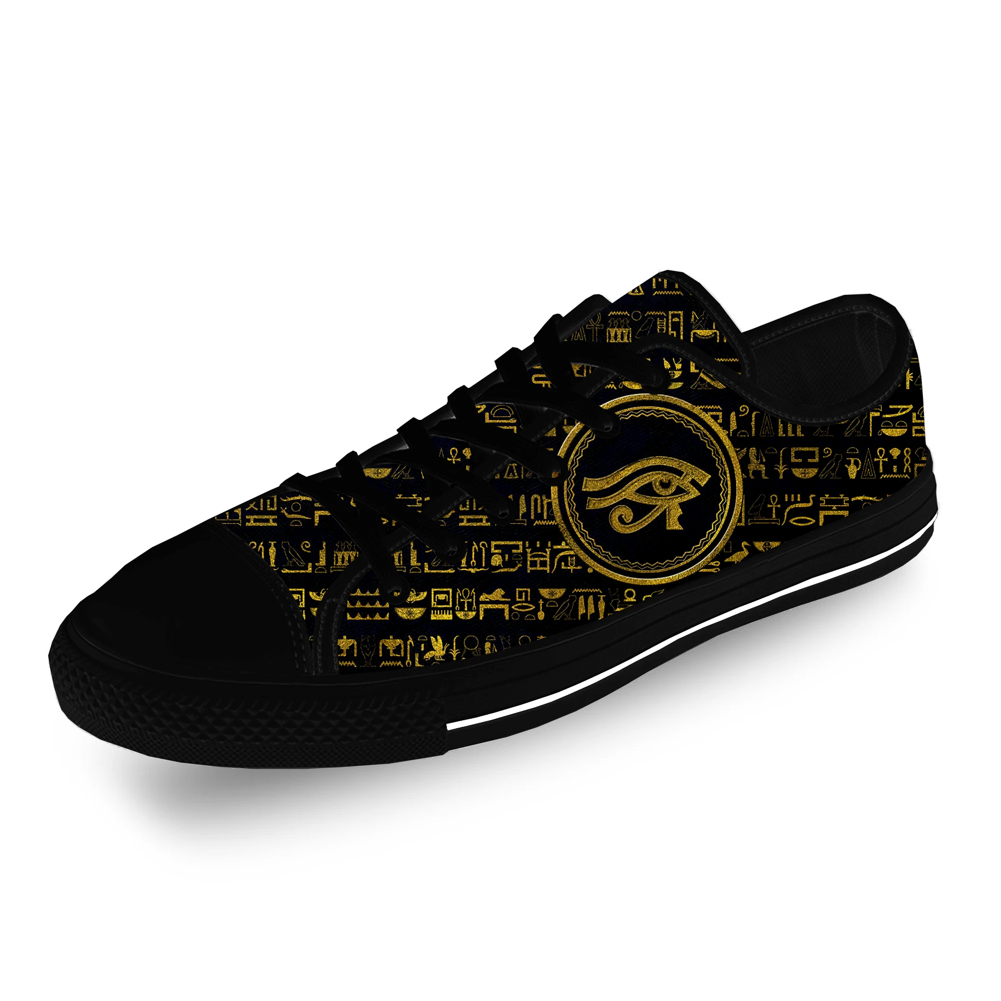 Horus Egyptian God Eye of Egypt Casual Cloth Fashion 3D Print Low Top Canvas Shoes Men Women Lightweight Breathable Sneakers