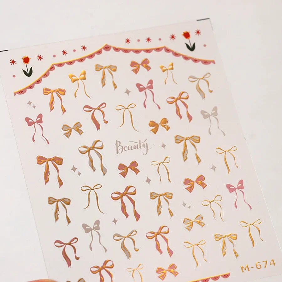 Cherry Blossom 5D Nail Art Stickers – Elegant Spring Petal Decals