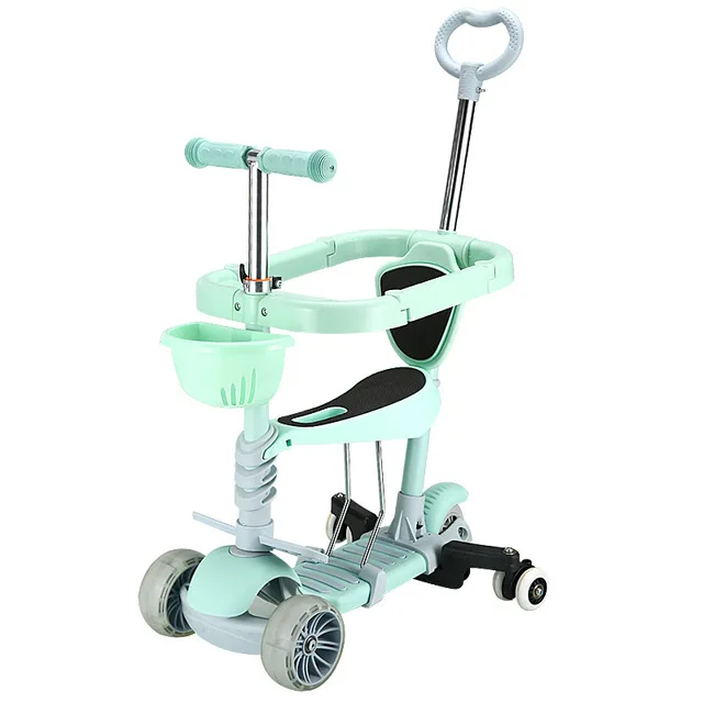 

Children's scooter can lift multi-function flash wheel adjustable five-in-one seven-in-one pushable sliding walker
