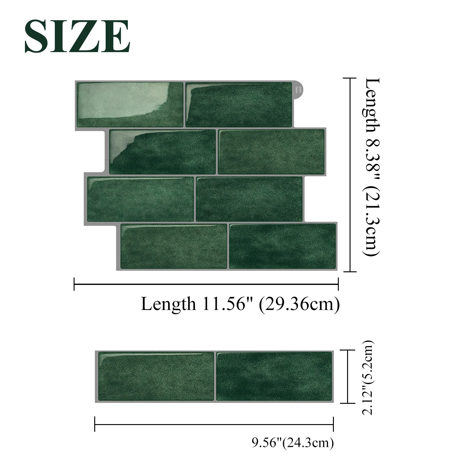 Large Waterproof 3D Peel & Stick Subway Tile Wallpaper