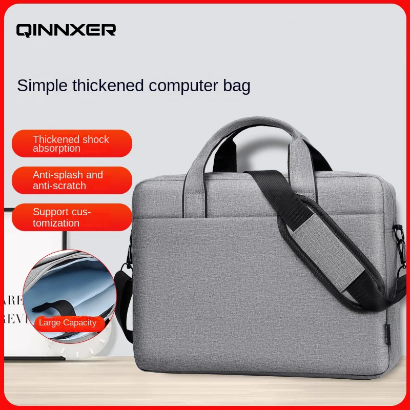 

QINNXER Brandat high quality original Computer laptop bag one shoulder handbag Weekend 14.1/15/16 inch thick briefcase work Men