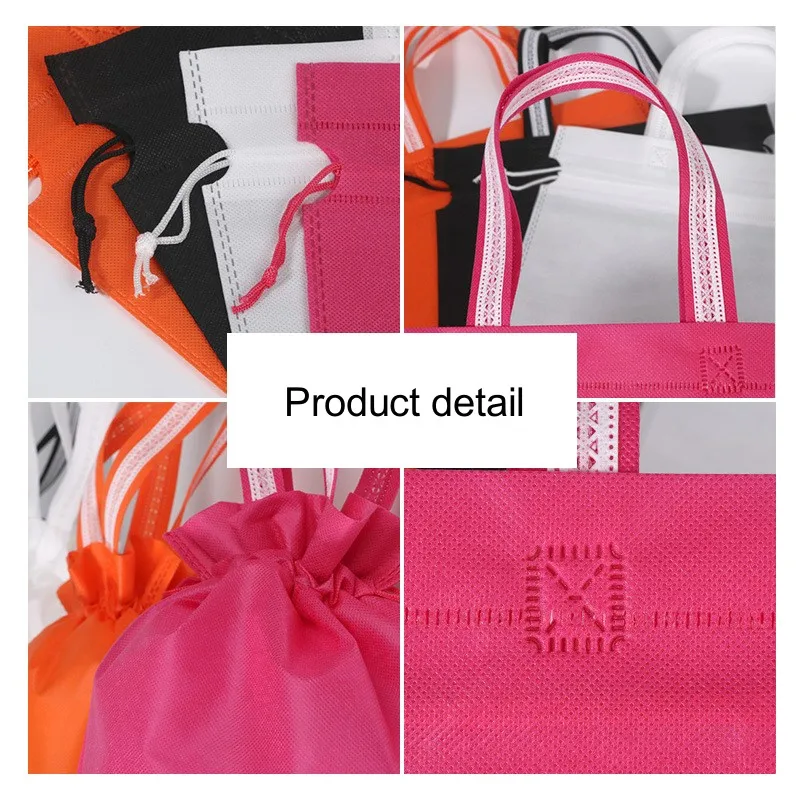 StoBag 20pcs Non Woven Fabric Drawstring Bags Clothes Packaging Portable Storage Shoes Organizer Reusable Pocket Pouches Logo 3