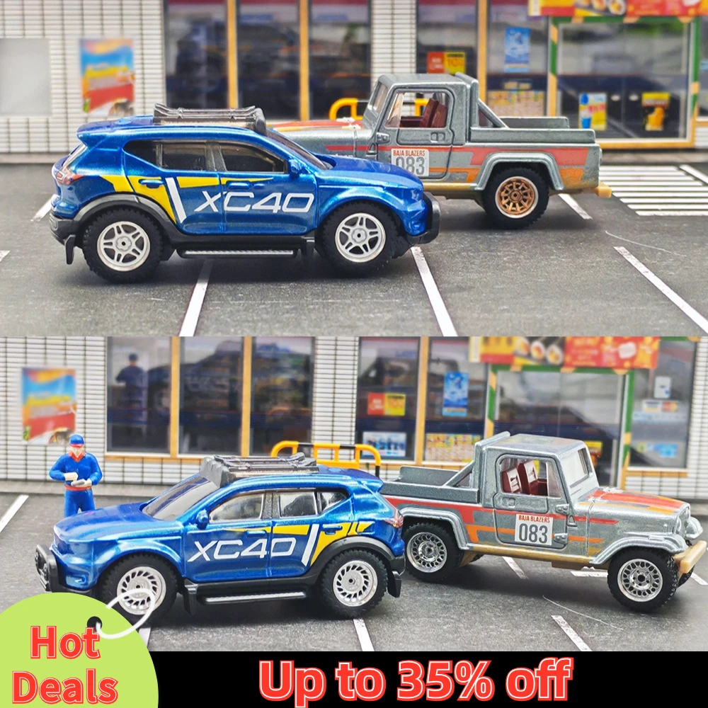Kicarmod 1/64 Model Car All-Terrain Wheels with Rubber Tire Rivet Axle Metal Rims Diameter 14.5mm Refitting Parts For Hot Wheels 6