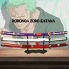 104cm Roronoa Zoro Katana Anime Sword Character  Weapon Props  Enma  Purple Sandai kitetsu Bamboo Blade 1