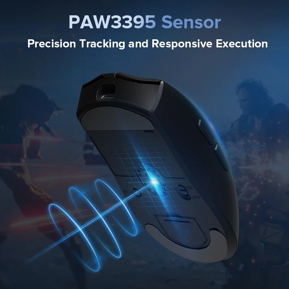 Series Lightpeso Wireless Gaming Mouse 2.4g Conexão de Modo Duplo 26000dpi Macro Ratos Recarregáveis para pc Gamer 52g Delux-m600 - Imagem 2