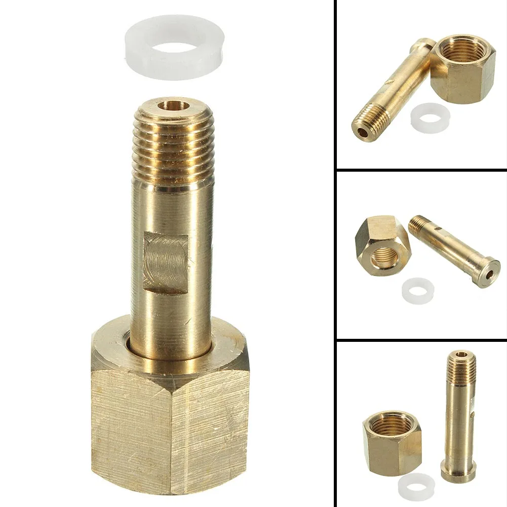 

Gas Cylinder Connector CO-2 CO-3 CGA-320 CO2 Carbon Dioxide Regulator Inlet NUT & 2" NIPPLE With Washer Air Tools Parts