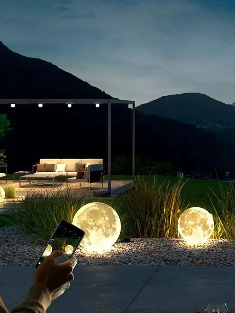Outdoor waterproof lawn landscape courtyard moon light villa garden outdoor moon ball led party atmosphere