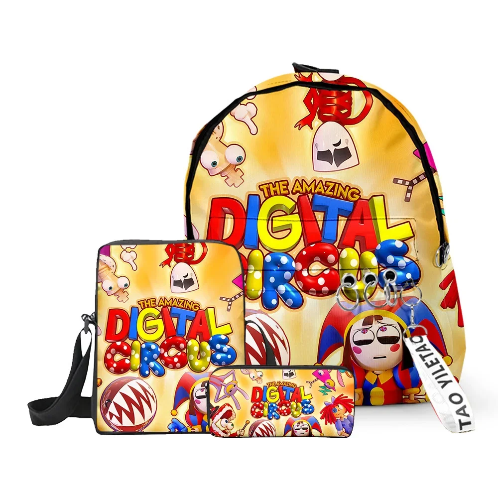

THE AMAZING DIGITAL CIRCUS Magic Digital Circus Three-piece Backpack Pen Bag The Best Gift for Christmas Sports Backpack