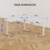 71 x 63 Inch Electric Height Adjustable Corner Desk, Sit Stand Computer Workstation, Preset Controller, Home, Office Desks 3