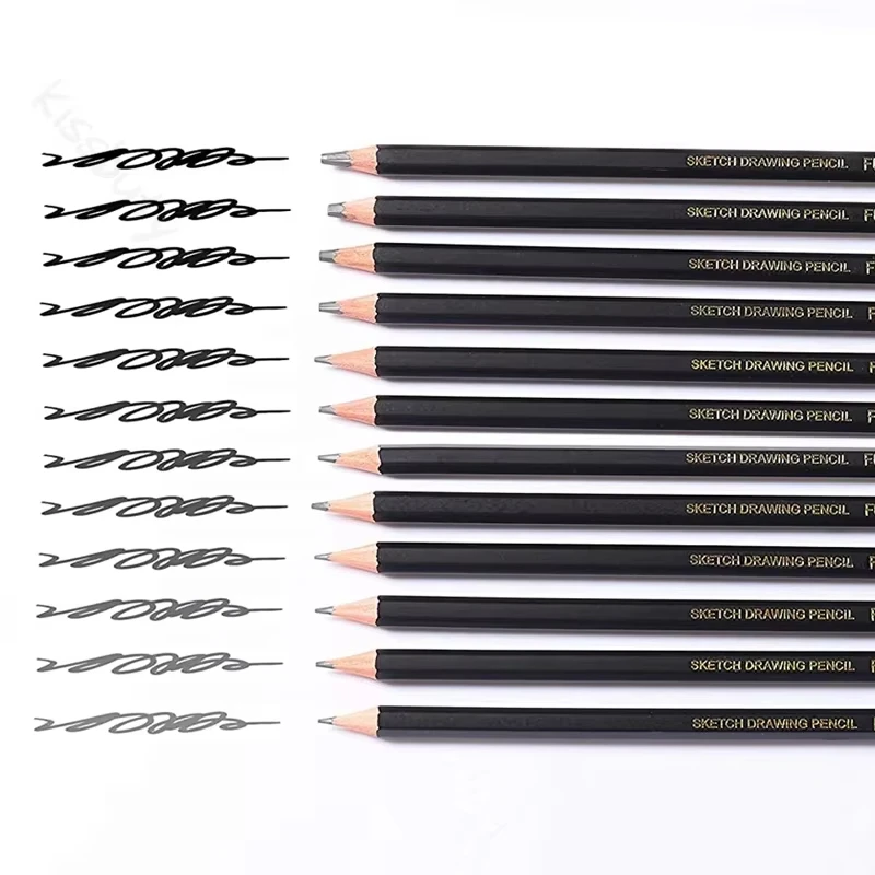 Drawing Set Drawing Pencils 12Pcs Professional Sketching Pencils Graphite Shading Pencils for Beginners & Pro Artists School Supplies