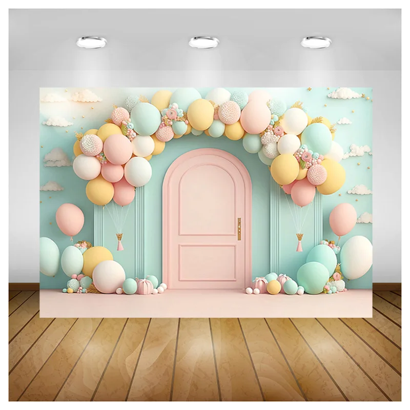 

SHUOZHIKE Birthday Newborn Photography Backdrops Prop Air Balloon Portrait Party Baby Shower Photo Studio Background BB-07