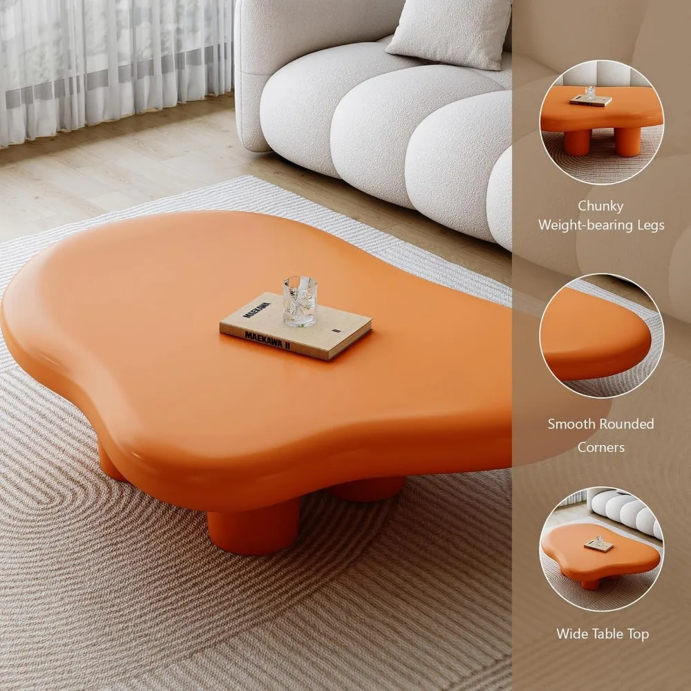 Cloud shaped coffee table, made of high-quality materials, easy to clean, excellent craftsmanship, living space coffee table 5