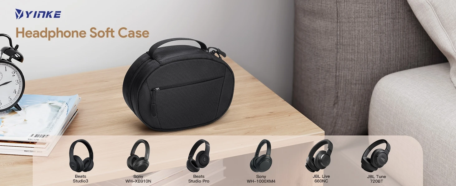 Soft Case for Beats Studio Pro/sony wh 1000xm4/Beats Studio 3 Headphone, Travel Portable Protective Carrying Cover Storage Bag