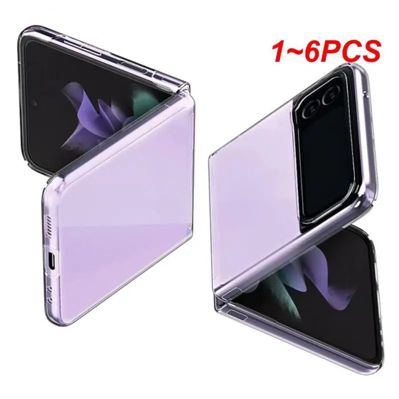 1 ~ 6 Pezzi Copertura Protettiva Guscio Paraurti Posteriore Trasparente Per Galaxy Z Flip 3 5G Custodia Per Galaxy Z Flip 3 Antiurto Tinta Unita