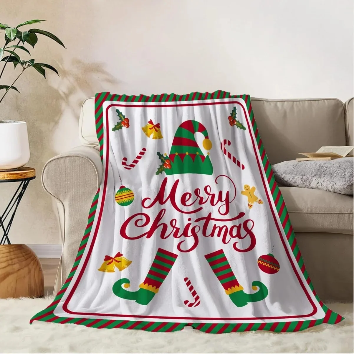 Christmas Snowman blanket Throw Sofa blanket Bedspread bed fluffy soft blankets  Plaid Modern simple Merry Christmas winter