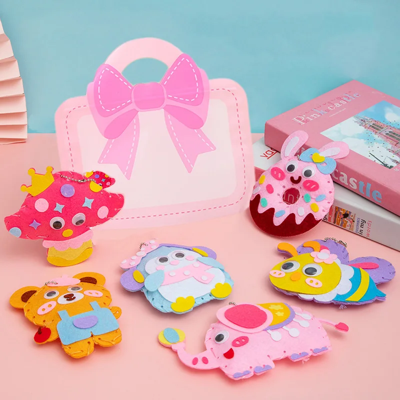 Sewing Animals Craft Kit For Kids Forest Creatures Sewing Felt Plush DIY Toy Kit Fun and Educational for Girls