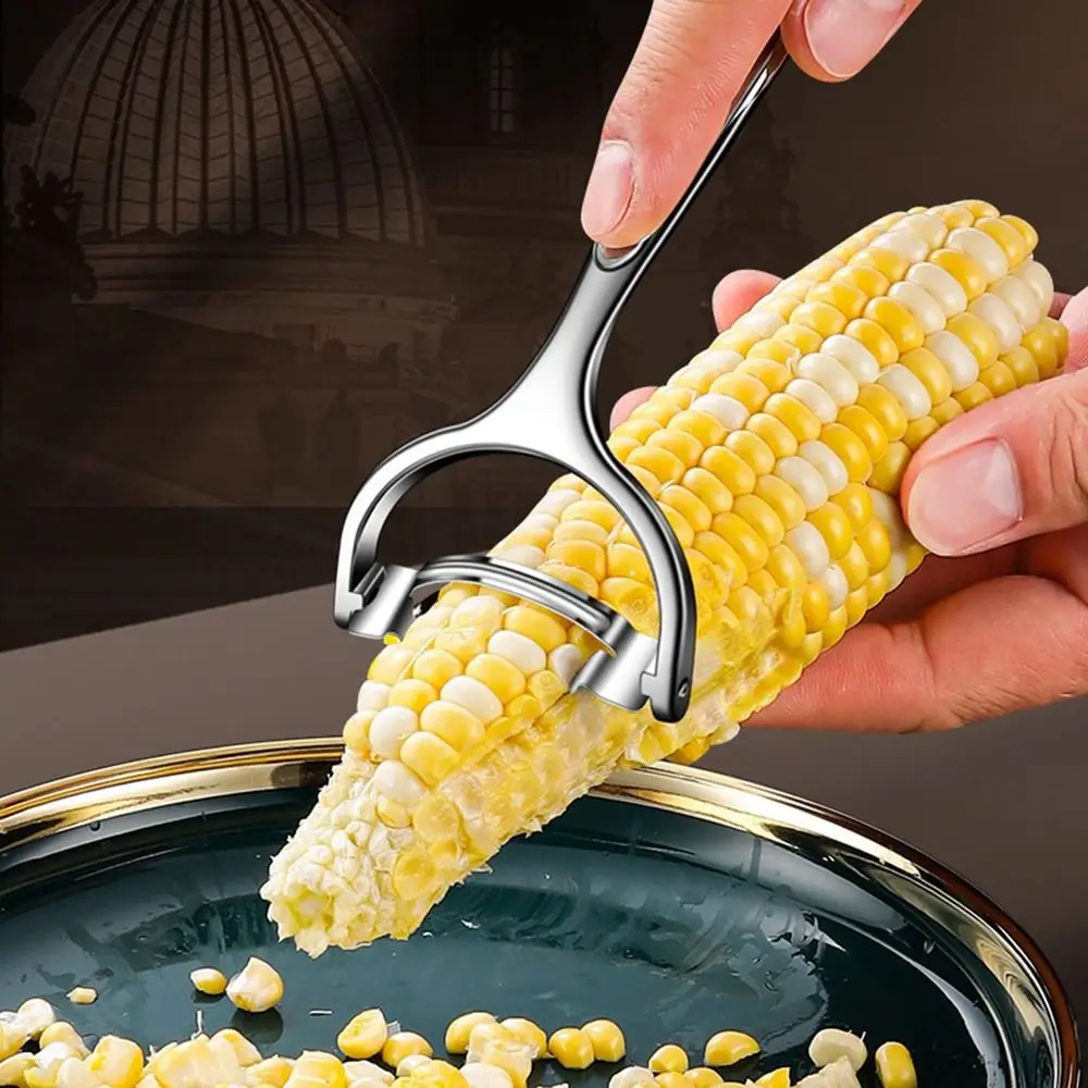 Description Picture 6 of itemFast and Safe Stainless Steel Corn Planer Ergonomic Long Handle Easy To Clean Corn Peeling Convenient Rust-proof Thresher Tool