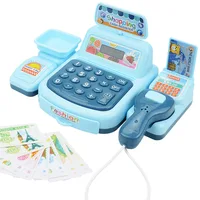 Simulation Shopping Cash House Toys Electronic Game For Kids Lighting And Sound Effects Supermarket Cashier Toys Boy Girl Gifts 2