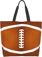 American Football  Tote Handbag Large Oversize Casual Canvas Sports Mom Beach Travel Bag 1