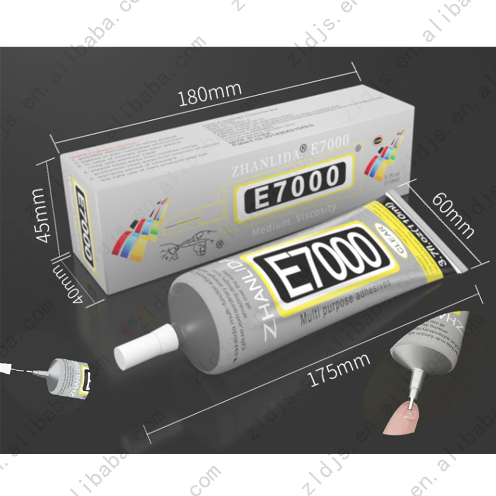 Zhanlida E7000 Transparent Glue for Fabric Mending, Jewelry, Rhinestone  Point Drill, Plush Toy, Hair Accessories, Crafts