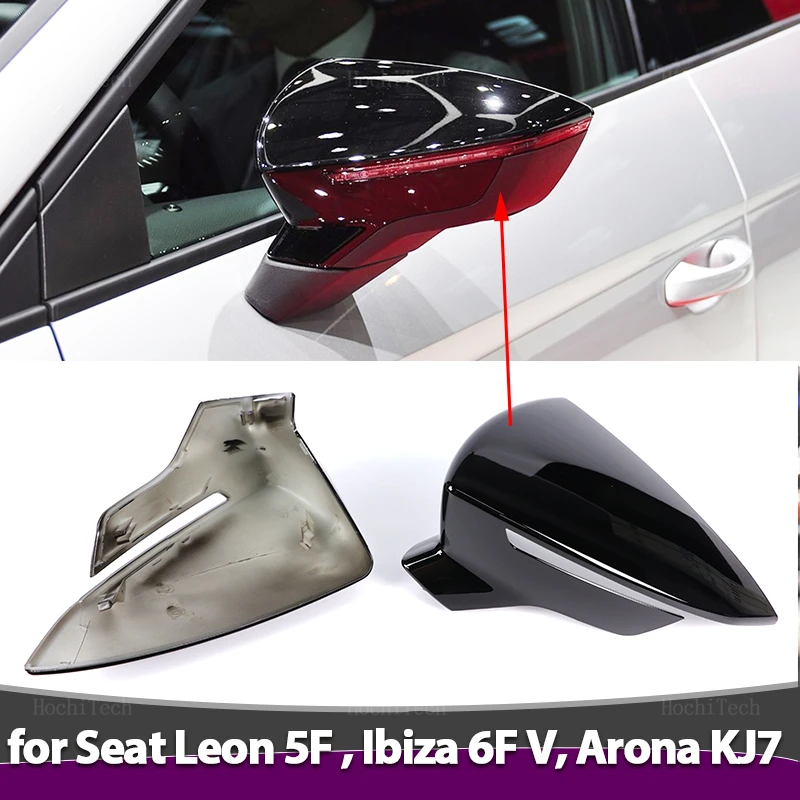 

Замена бокового зеркала заднего вида крышка для Seat Leon Lion 5F III ST FR Cupra, Ibiza 6F V KJ1 Arona KJ7 углеродный узор черный
