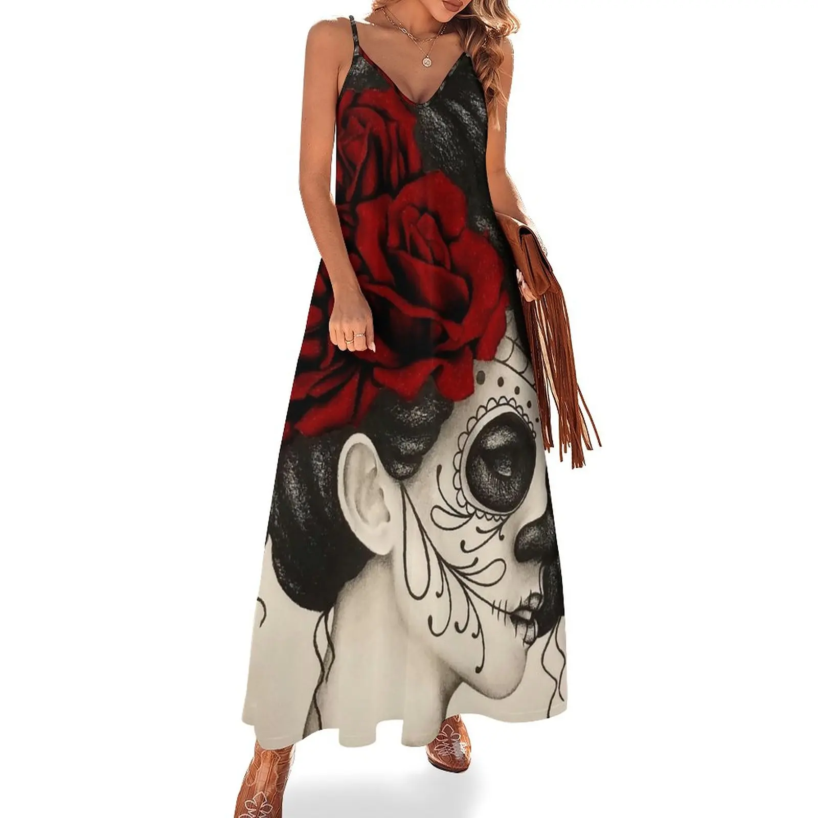 

Dia de los Muertos Sleeveless Dress dresses for woman birthday dress for women luxury 2023 cocktail dresses