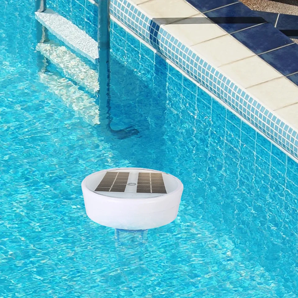 Solar Powered Copper Pool Ionizer with RGB Lighting
