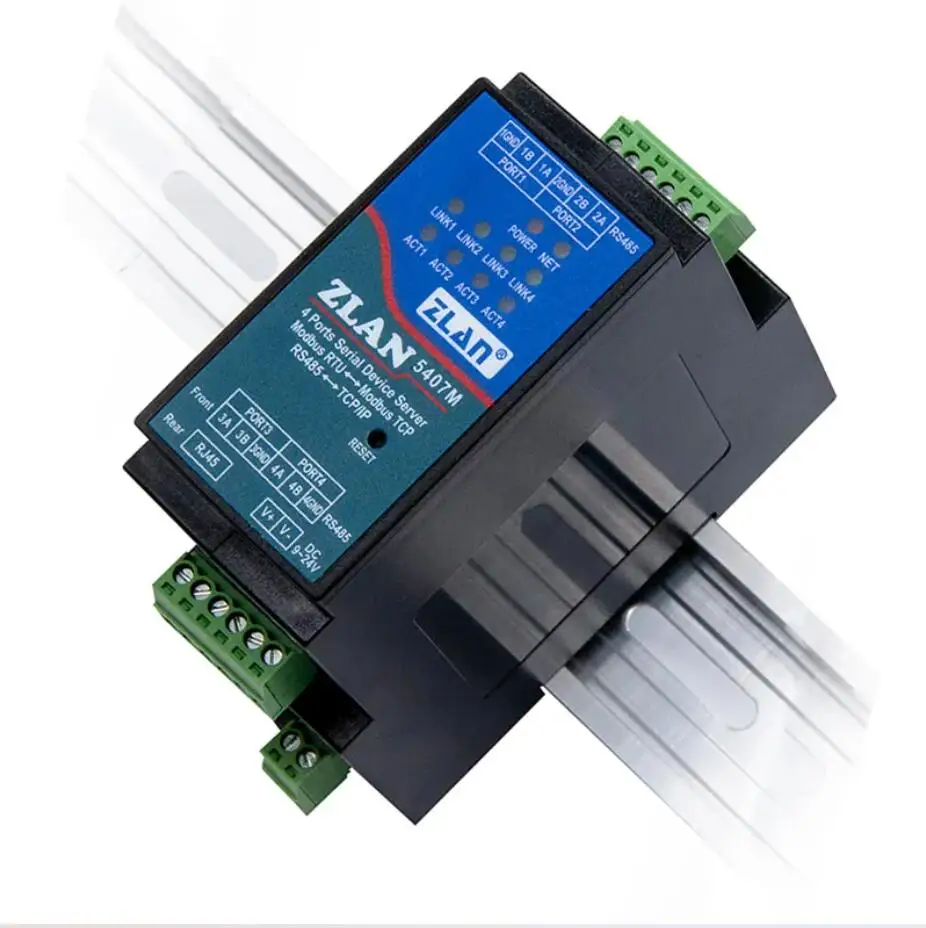 IOTautomationcontrol4portsRS485DinrailmodbusgatewayJSONMQTT