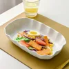 Lotus Leaf Lace Shaped Plate,10.5 Inch Large Oval Deep Vegetable Plate,Household Nordic Ceramic Tableware Ins Fruit Plates 2