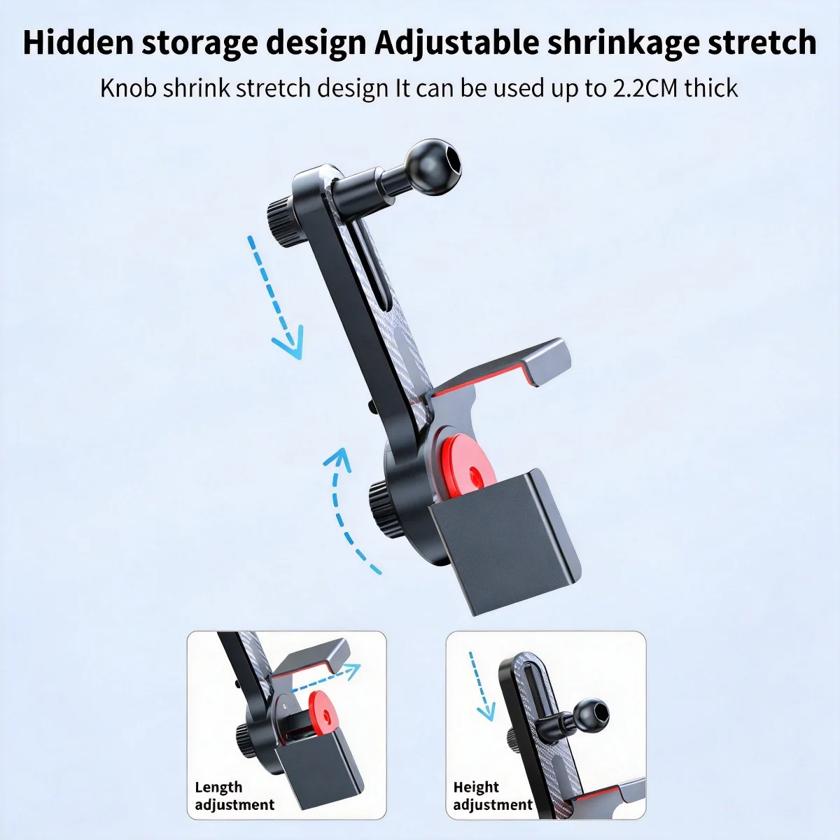 Universal Magnetic Car Phone Holder - 360° Rotatable Foldable Clip-On with Strong Magnet