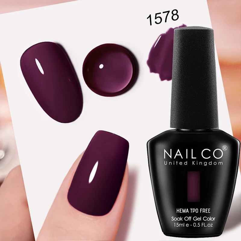 NAILCO Premium Soft Color Gel Polish - Vibrant Semi-Permanent Varnish, HEMA & TPO Free