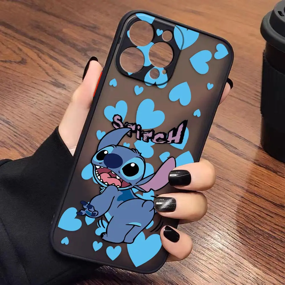 thumbnail image 1 of Case for iPhone Apple 14 13 11 12 MINI Pro XS Max XR X 7 8 SE 2022 2020 6 6S Plus Case Funda Shell Lilo & Stitch Cartoon Anime, 1 of 5