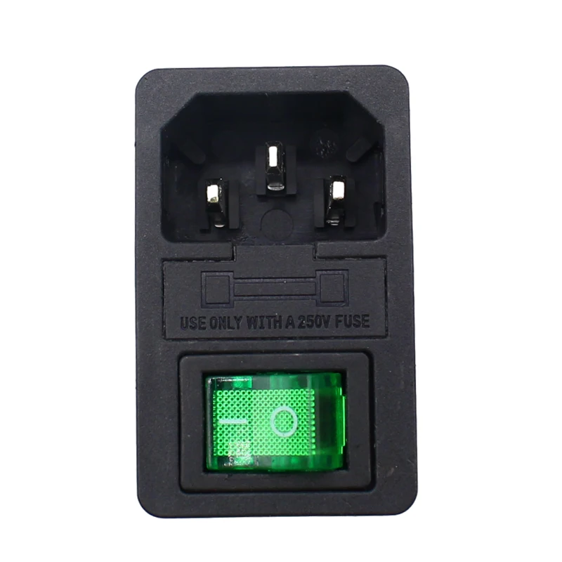 AC C13 Power socket met zekeringhouder en schakelaar