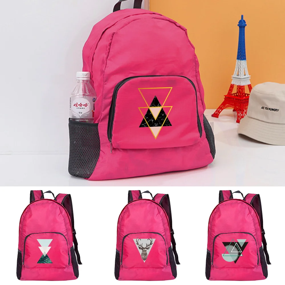 

Nylon Waterproof Travel Backpacks Men Travel Bags Hiking Backpack Outdoor Sport School Bag Purple Shape Women Backpack