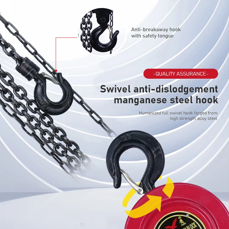 3M Round Hand Hoist Domestic Industrial Lifting 1T 2T 3T Manual Chain Hoist Lifting Chain Crane Accessories