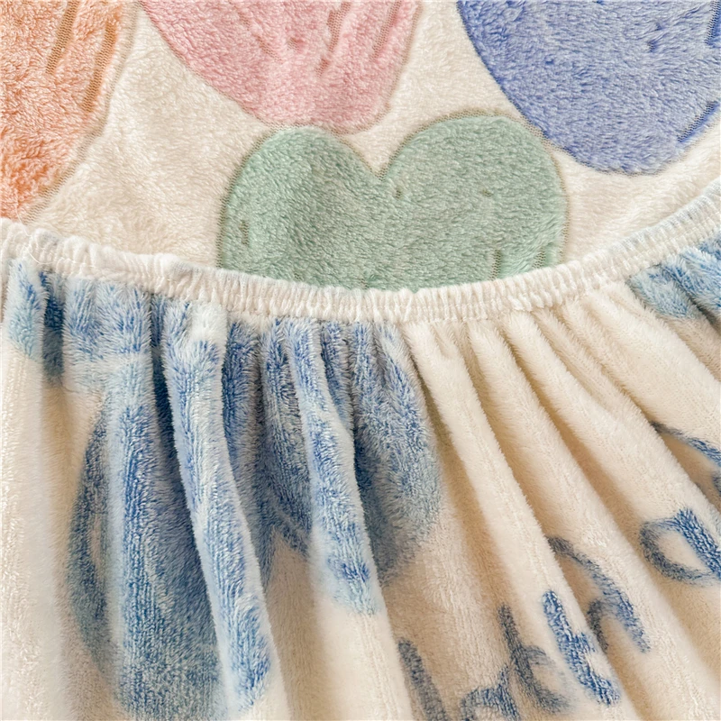 WOSTAR Luxury double bed fitted sheet elastic mattress protector cover couple baby winter warm fluffy coral fleece bedspread 150 2