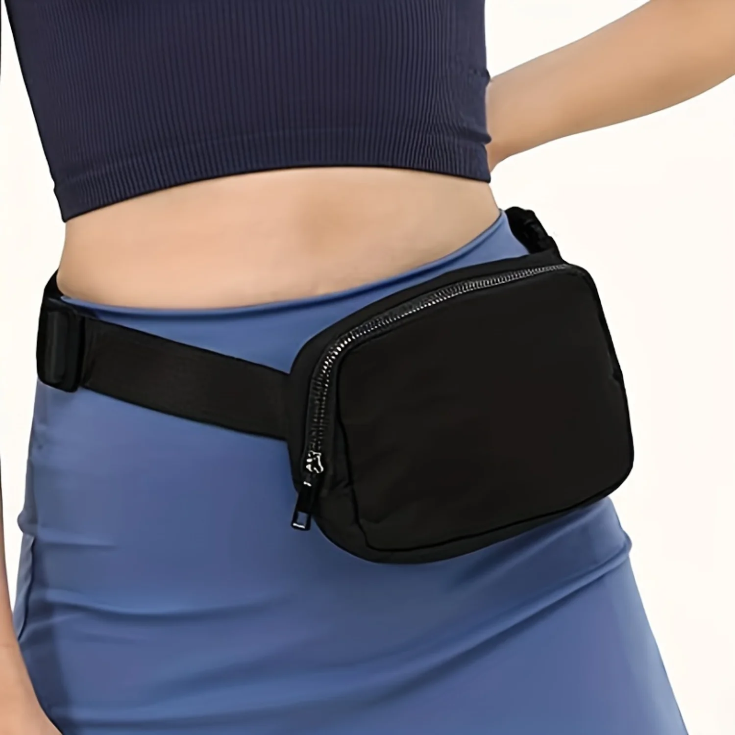 1pc Solid Color Waist Bag With Adjustable Strap, Waterproof Outdoor Sport Crossbody Bag Chest Waist Bag, Simple Durable Cros