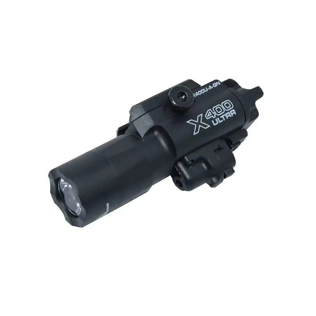 Taktische 2-in-1 X400U Taschenlampe mit Laserpointer, Hochleistungs-20-mm-Schiene für Spielzeug-Airsoft-Waffen, Jagd, Schießen, CS-Spielzubehör – Detail 4