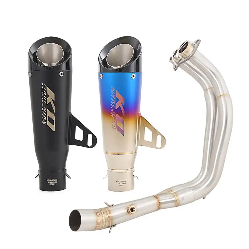 For Yamaha MT07 2022-2023 Motorcycle Exhaust System Muffler Header Pipe Slip On Without DB Killer Stainless Steel 51MM Escape - Image 3