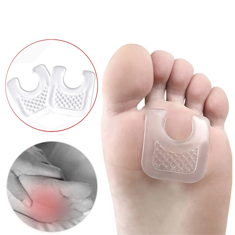 2Pcs/Pair Waterproof Toe Cushions U-Shaped Gel Callus Pads From Rubbing Reusable Foot Corn Sticker Calluses Protector
